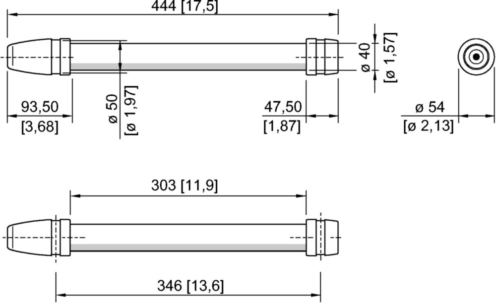 Ex Tubular light fitting with LED Series 6036/1 R. STAHL