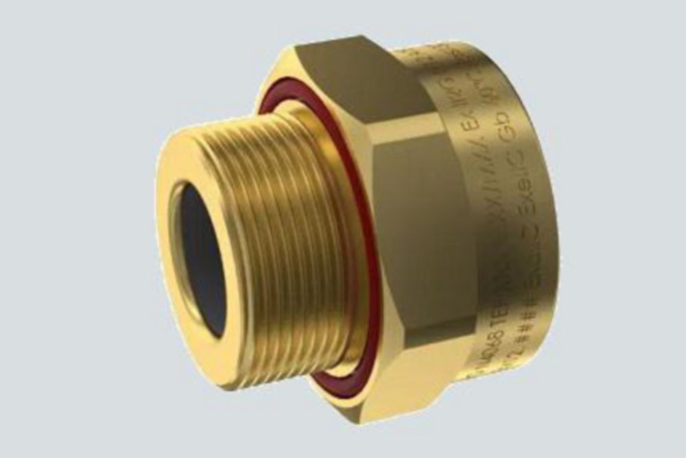 Ex Ex e- und Ex d-Adapter mit metrischem Außengewinde Messing Reihe TEF66x R. STAHL