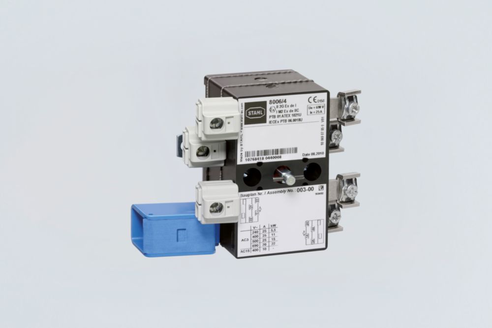 Motor switches, load switches and control switches for hazardous areas