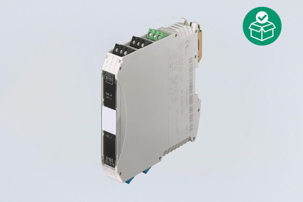 Transmitter supply unit, Spring clamp terminal, Number of channels: 2, Input: 0/4 ... 20 mA with HART, Output A: 0/4 to 20 mA, Output B: 0/4 to 20 mA, SIL 2, Zone 2