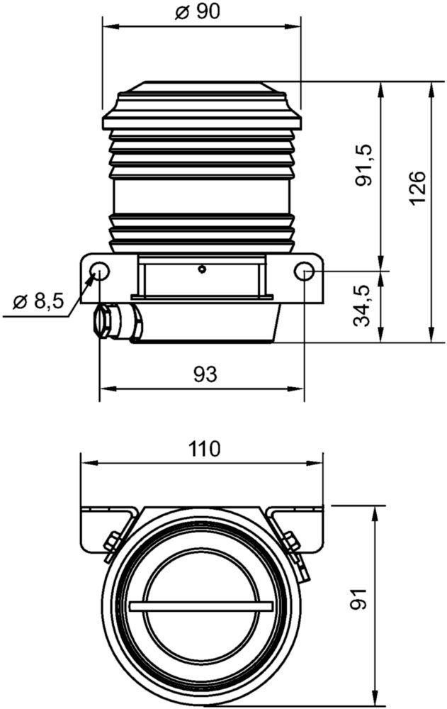 Navigation light for vessels 7-20 meters in length series TEF 2898 R. STAHL