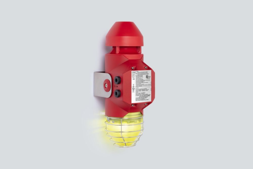 Hupe/XENON-Leuchte, Ex d, Linsenfarbe: Gelb, max. 114 dB(A) @ 1m, Bemessungsbetriebsspannung DC: 133 ... 272 V | 110 ... 240 V, 50 Hz / 60 Hz, Anzahl der Lampen: 1, Bohrungen: 2x M20 + 2x 1/2