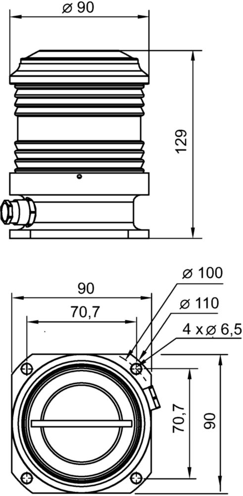 Navigation light for vessels 7-20 meters in length series TEF 2898 R. STAHL
