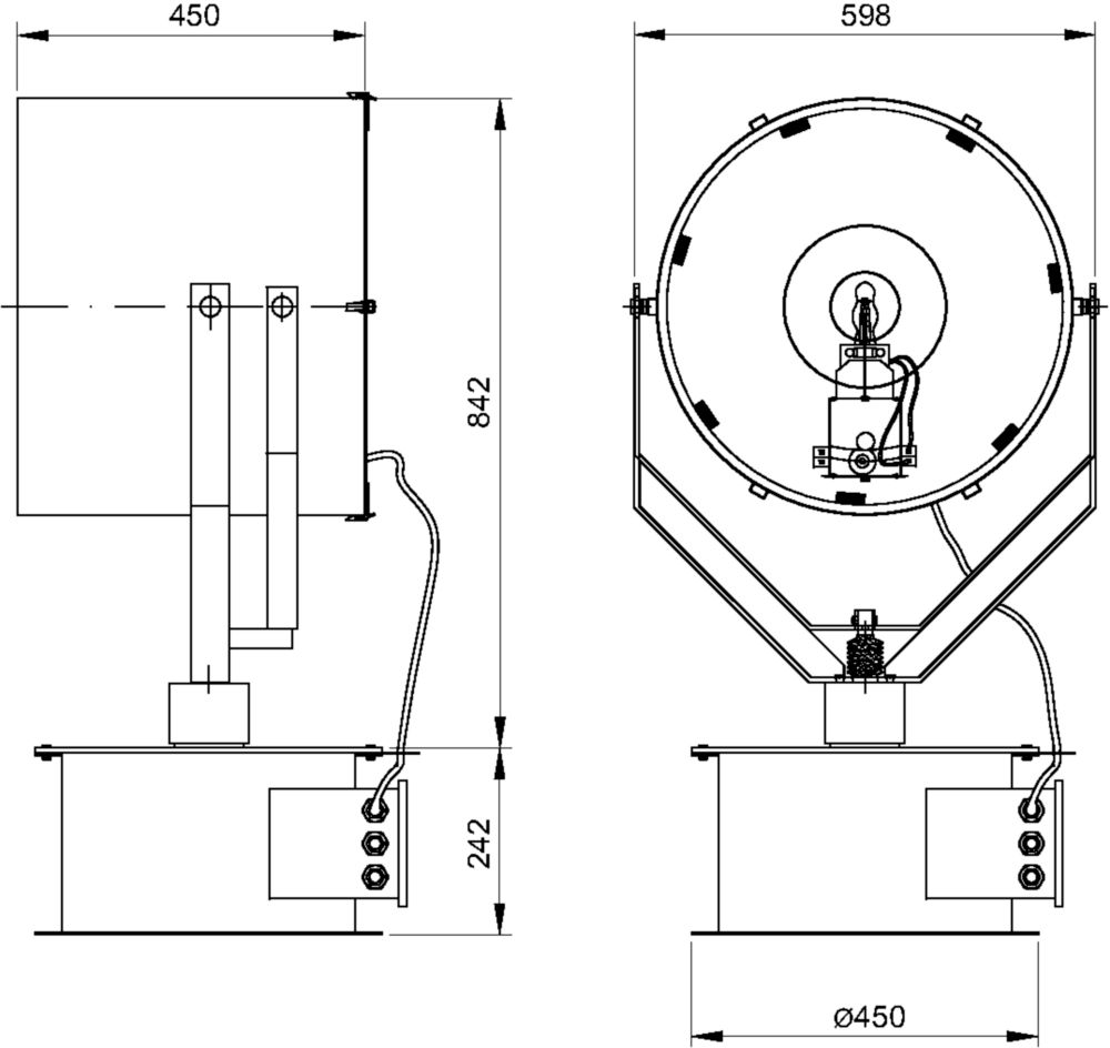 TRANBERG<sup>® </sup>Searchlight Halogen 2000 W Series TEF2650 R. STAHL