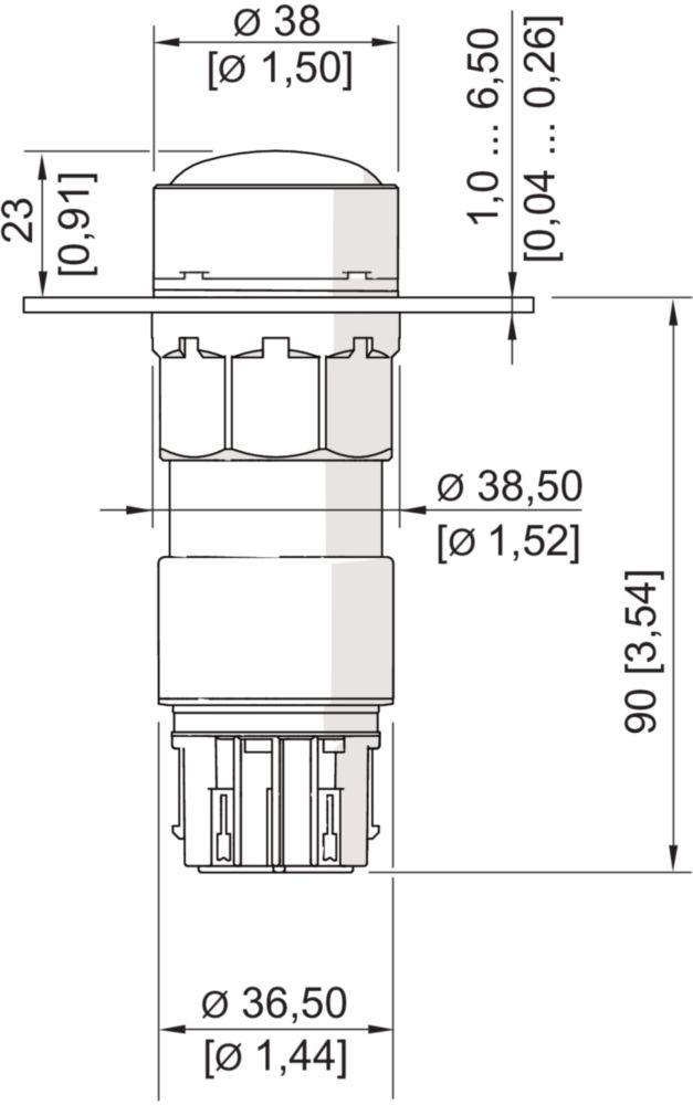Ex Indicador LED para montaje en panel, serie 8013 para aplicaciones ATEX/IECEx y <span class=
