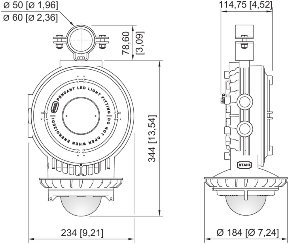 Lanterne à LED CEI série 6057 R. STAHL