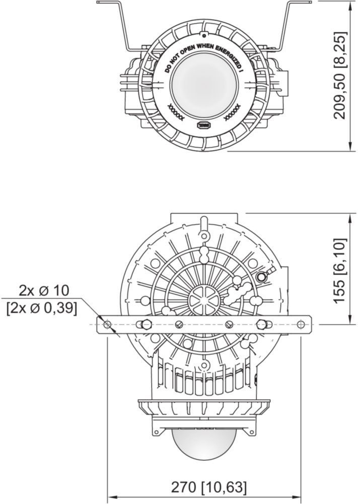 Lanterne à LED CEI série 6057 R. STAHL