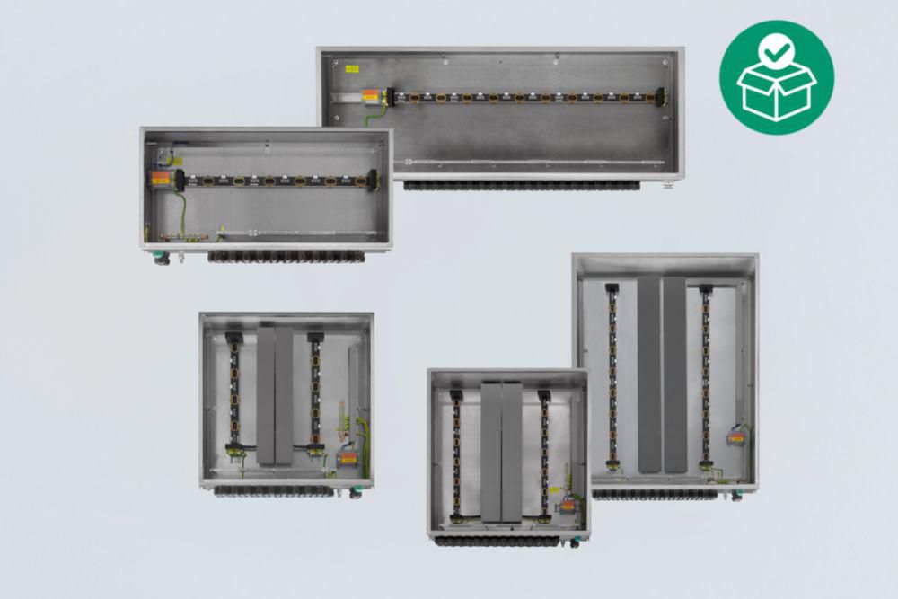 IS1 RIO standard encl. Zone 2, Width: 400 mm, Depth: 300 mm, Height: 750 mm, 1 x BusRail for 6 slots (1 x CPM, 5 x I/O – modules), Zone 2