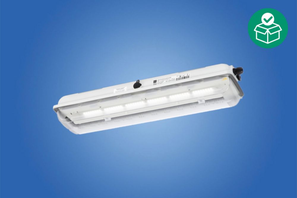 ToughLUX Langfeldleuchte mit LED GRP Industrieausführung, 4000K - warmes Neutralweiß, 2800lm, Bohrungen: 3 x M25, Baugröße: 2