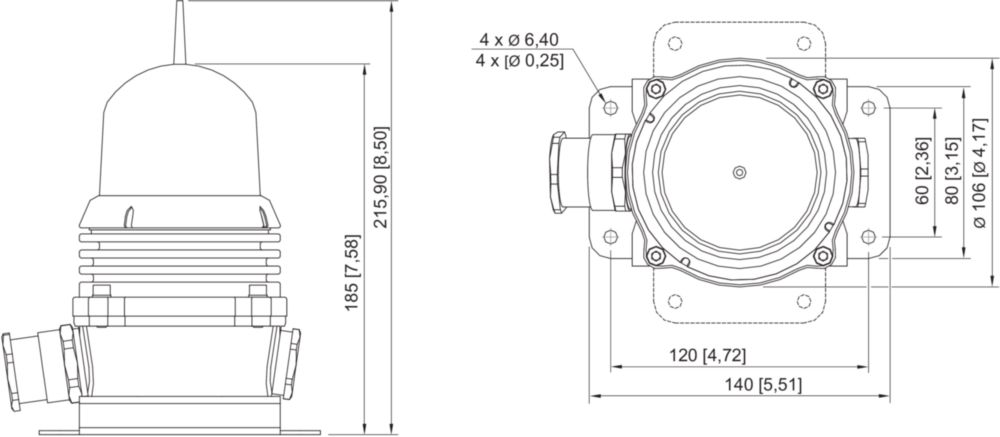 Ex TRANBERG<sup>® </sup>Obstruction light LED Series TEF2460 R. STAHL