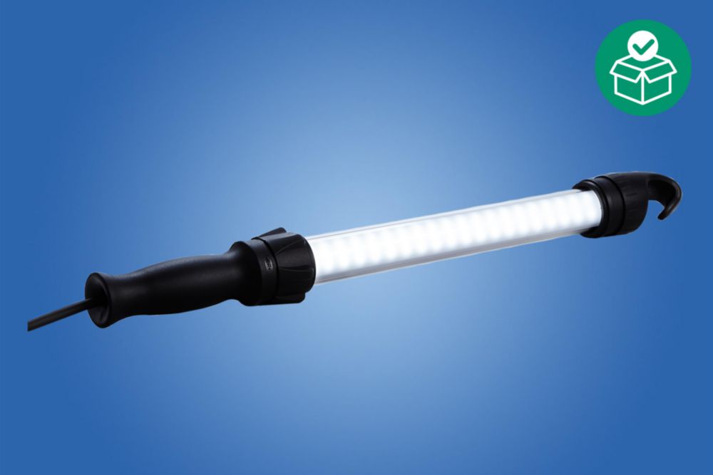 Inspektionsleuchte LED, neutralweiß, Schutzkorb: Ja, 1396lm,mit Diffusor,LED einreihig, 110 ... 240 V, Kabellänge 10m, Stecker: ohne, Zone 1/2/21/22