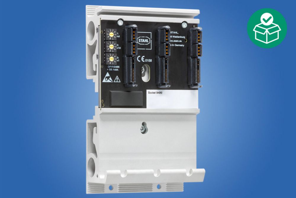 Remote I/O IS1+ Socket f. CPU and power module for Zone 2 - 246871