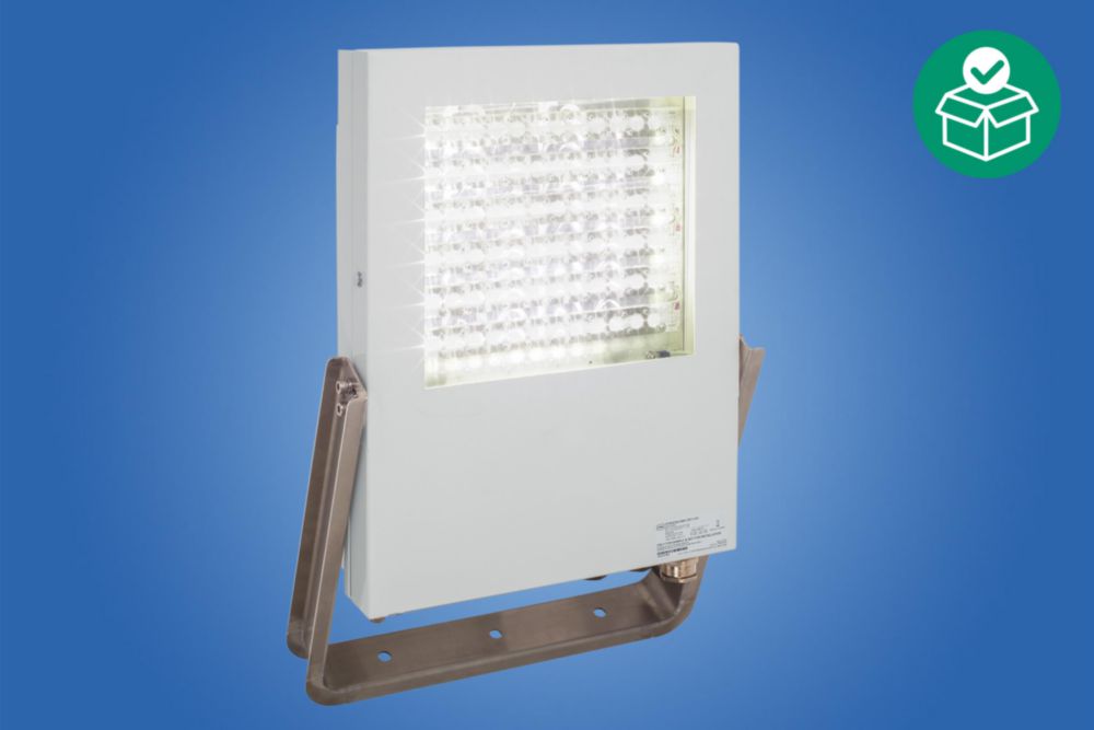 Scheinwerfer LED,  neutralweiß; 15550lm; 160 W, 110 ... 277 V,  Bohrungen: 3 x M25, Edelstahl 1.4301,  Zone 2/21/22