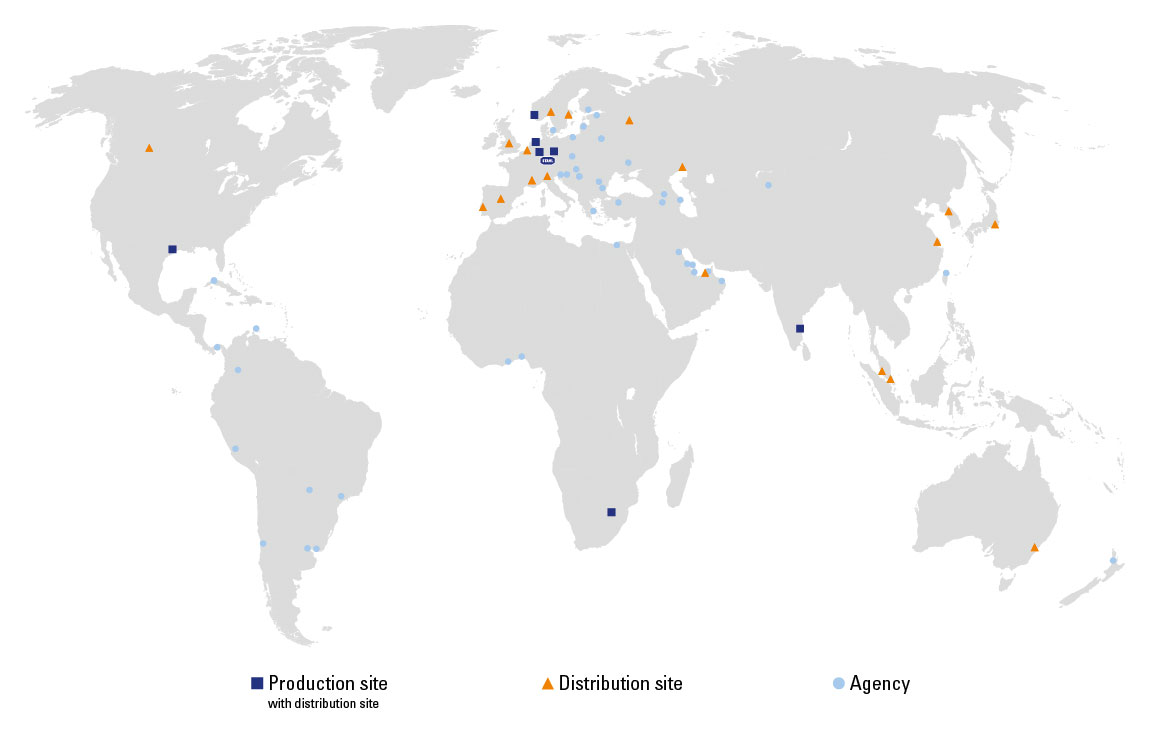 Production Sites Around the World